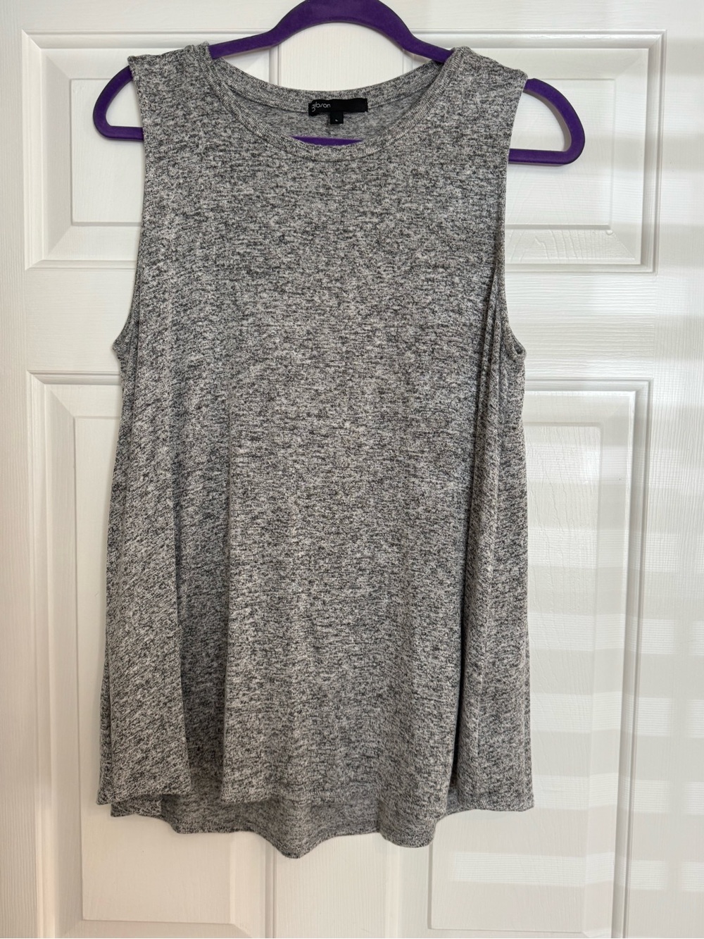 Gibson Large L Soft Heather Gray Sleeveless Women's Tank
